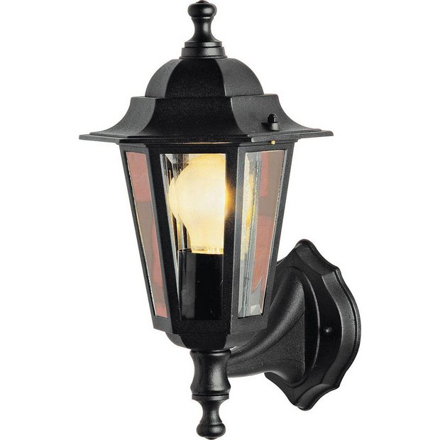 Buy HOME Black Outdoor Wall Lantern at Argos.co.uk - Your Online Shop for Wall lights and ...